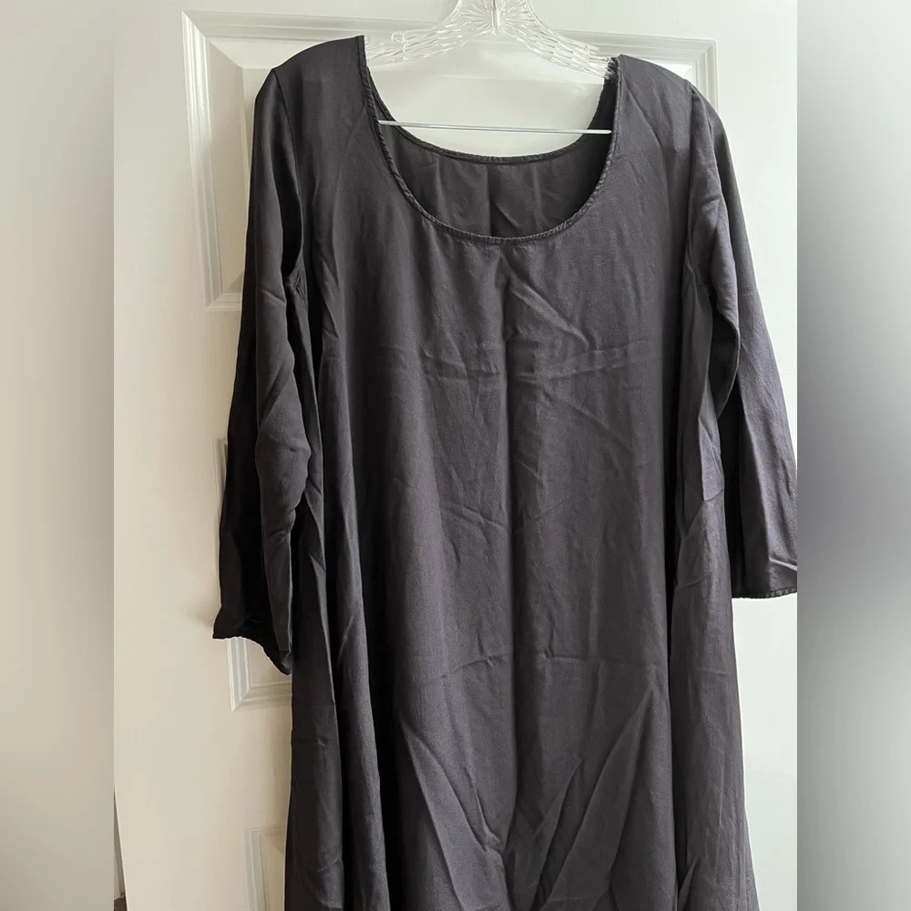 Gaia Conceptions Everyday Wanderer Silk Crepe long flowy maxi dress brand new - Picture 2 of 16